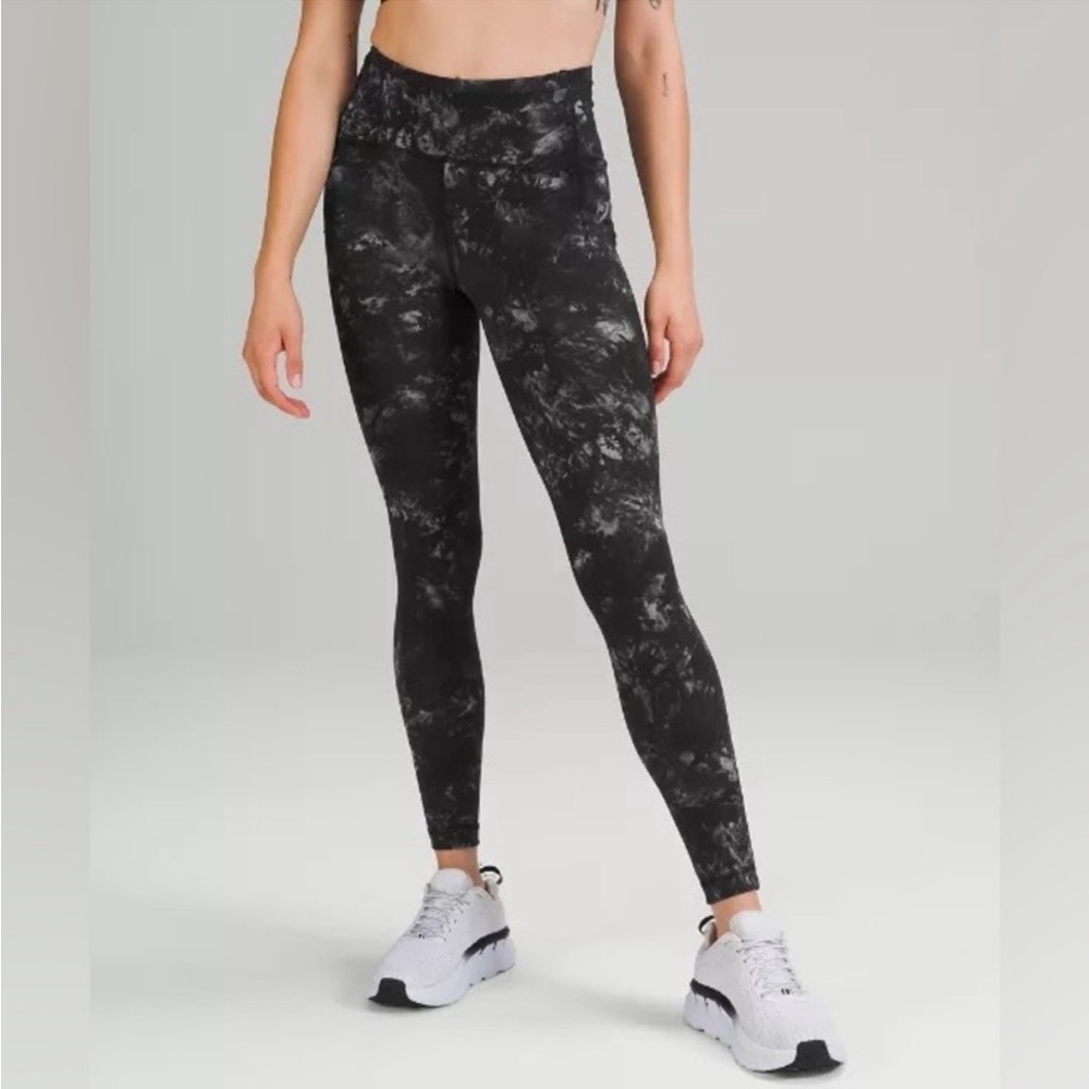 Lululemon Swift Speed HR Tight Luxtreme Black Aquila Black Multi Size 4